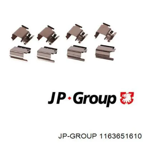 Comprar 1163651610 JP Group Juego de resortes de sujeción de pastillas de freno delanteras