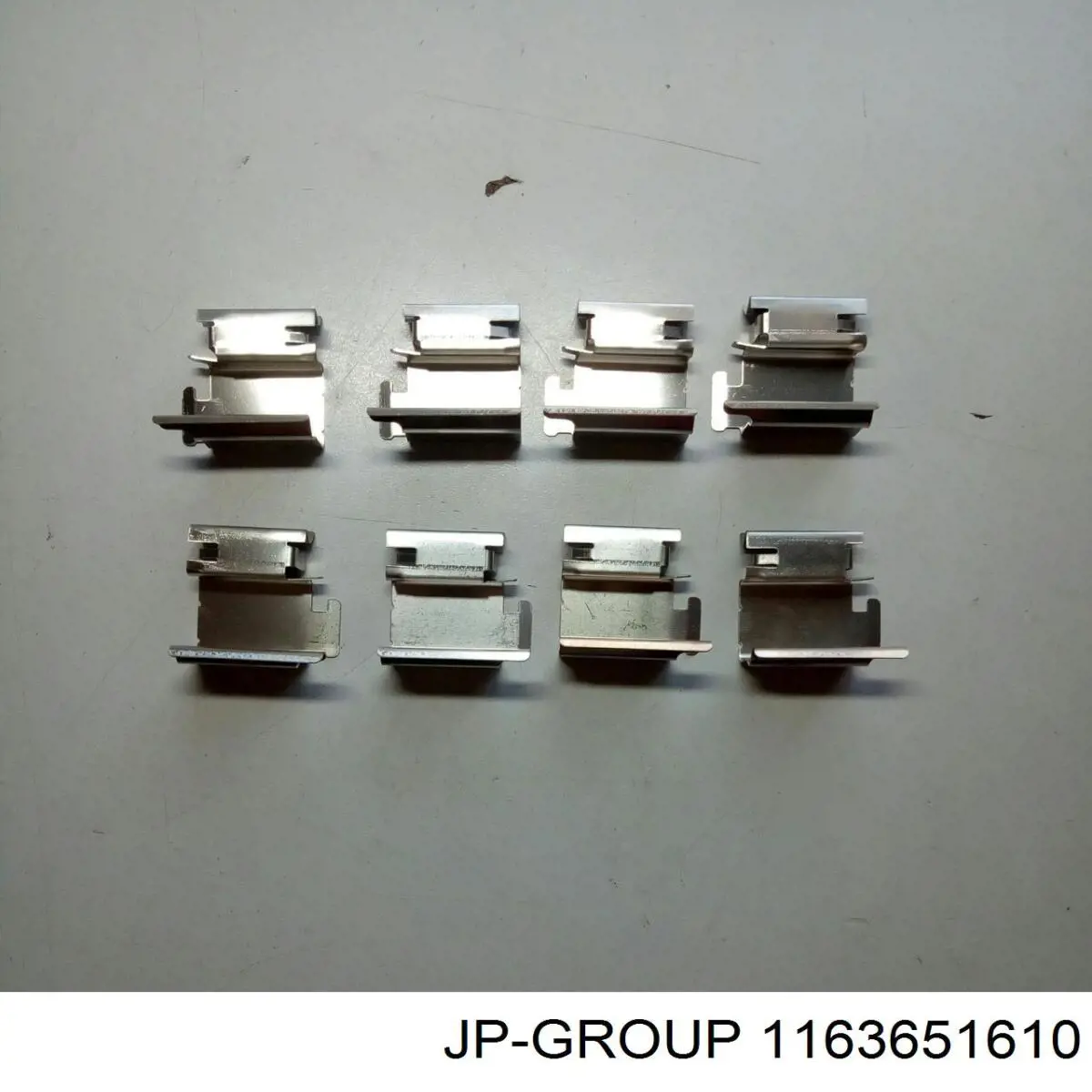 1163651610 JP Group conjunto de muelles almohadilla discos delanteros