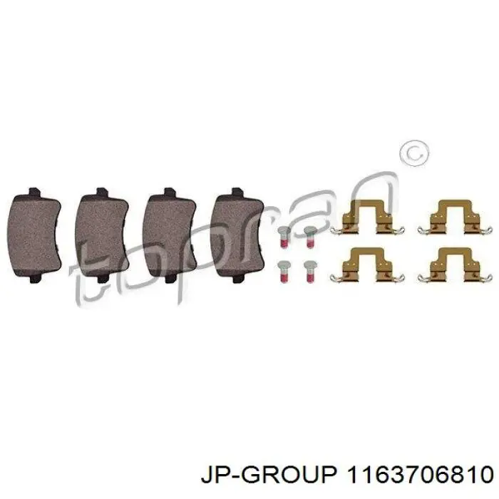 1163706810 JP Group pastillas de freno traseras