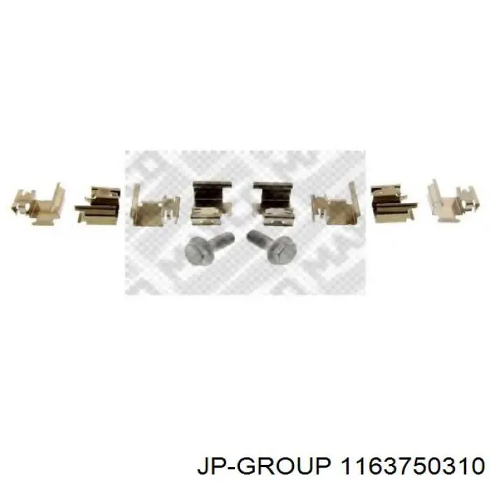 Comprar 1163750310 JP Group Juego de resortes de sujeción de pastillas de freno traseras