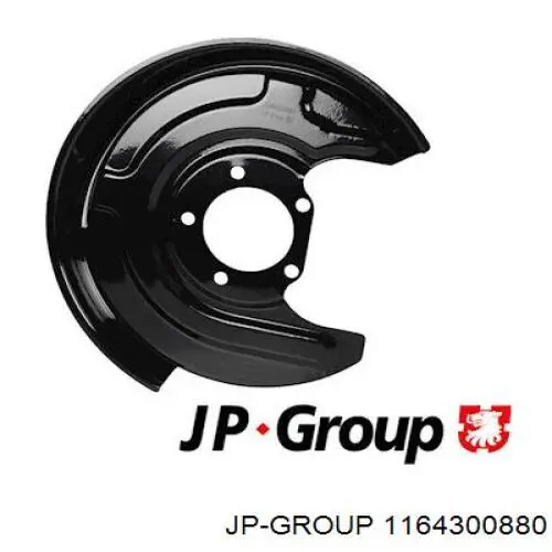 1164300880 JP Group chapa protectora contra salpicaduras, disco de freno trasero derecho