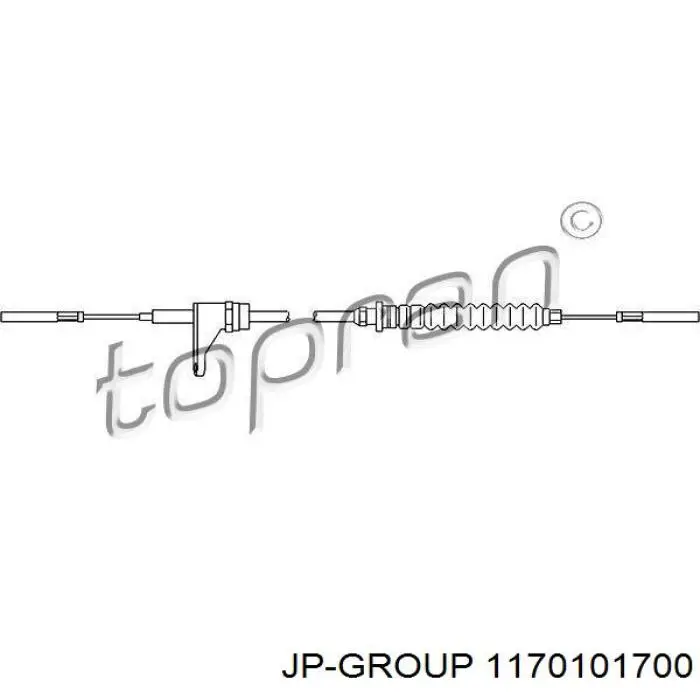 1170101700 JP Group cable del acelerador