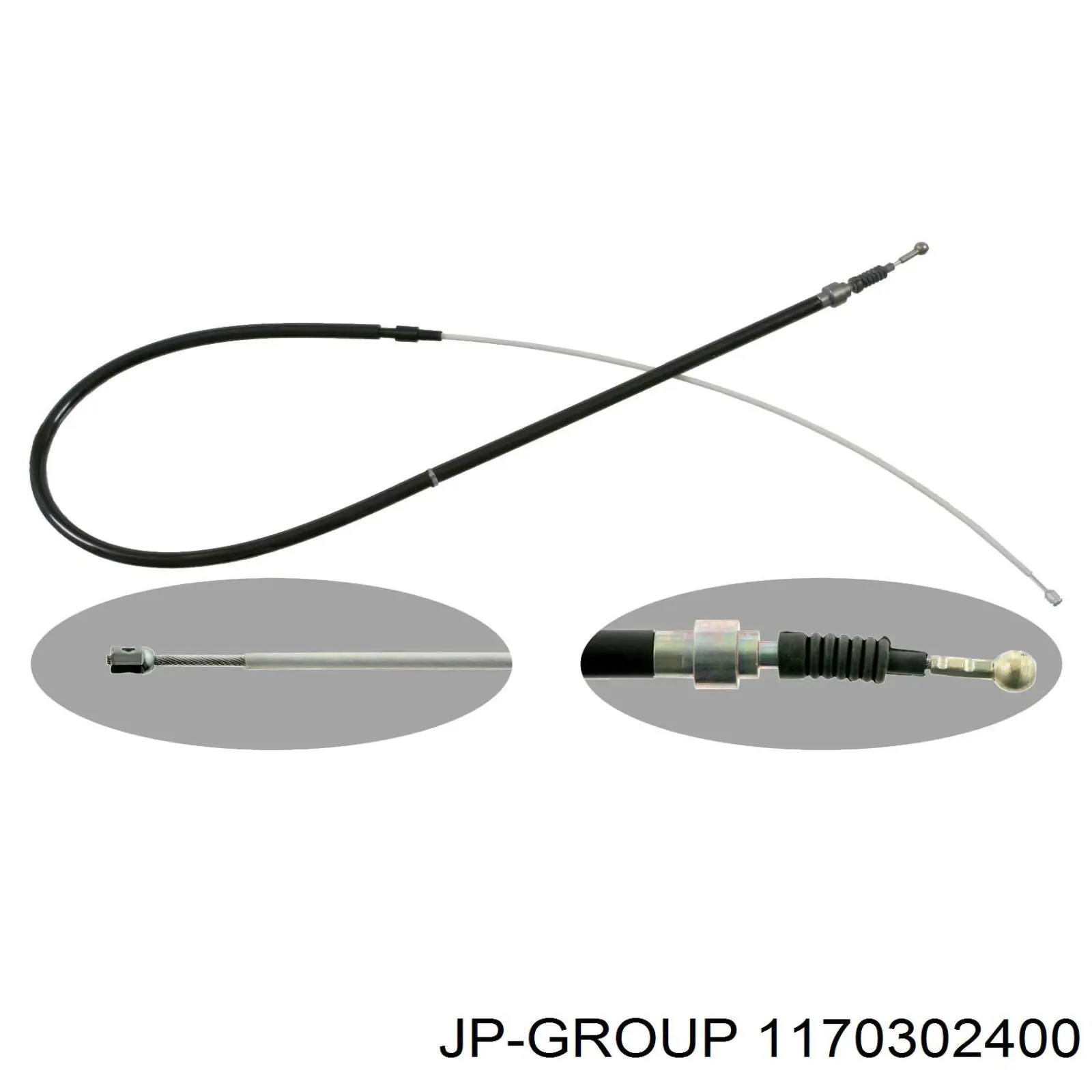 1170302400 JP Group cable de freno de mano trasero derecho/izquierdo