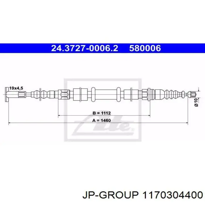 38.01.08 Linex cable de freno de mano trasero derecho/izquierdo