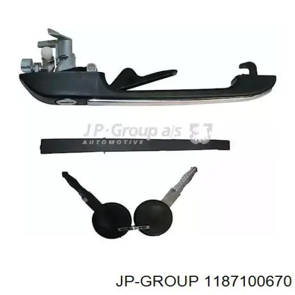 Manija exterior izquierda de puerta delantera JP Group 1187100670 precio, desde 9,73 EUR
