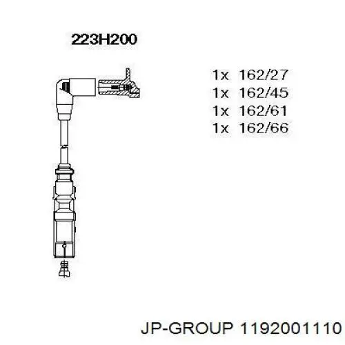 Comprar 1192001110 JP Group Cable de bujía