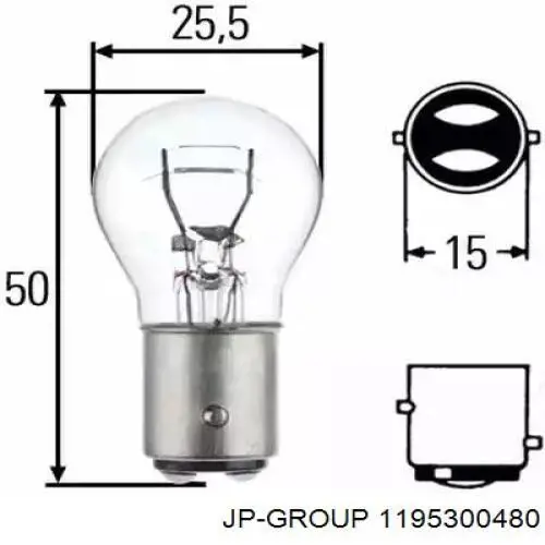1195300480 JP Group Piloto trasero derecho
