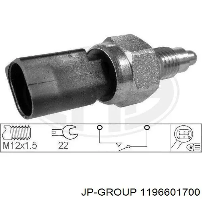 Interruptor piloto de marcha atrás JP Group 1196601700 precio, desde 6,94 EUR