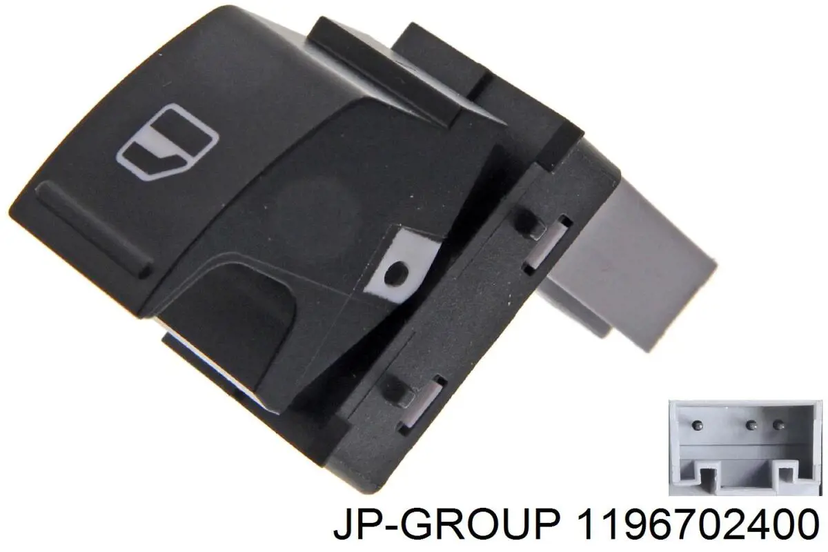 1196702400 JP Group botón de encendido, motor eléctrico, elevalunas, trasero