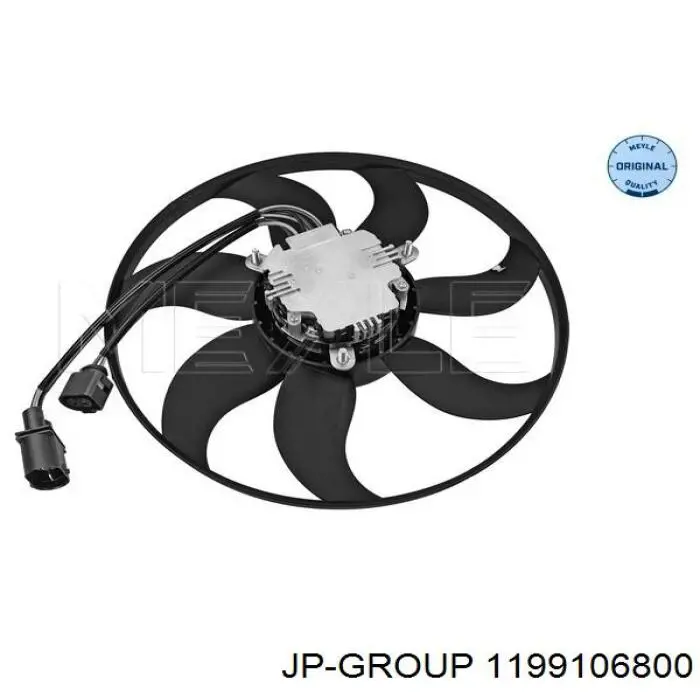 Ventilador eléctrico de refrigeración completo izquierdo (motor y hélice) 1199106800 JP Group