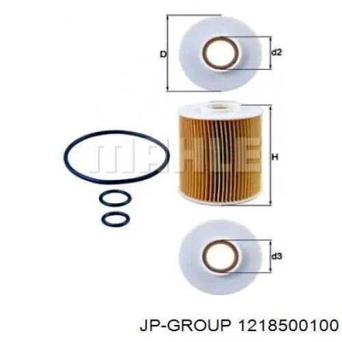Filtro de aceite motor JP Group 1218500100
