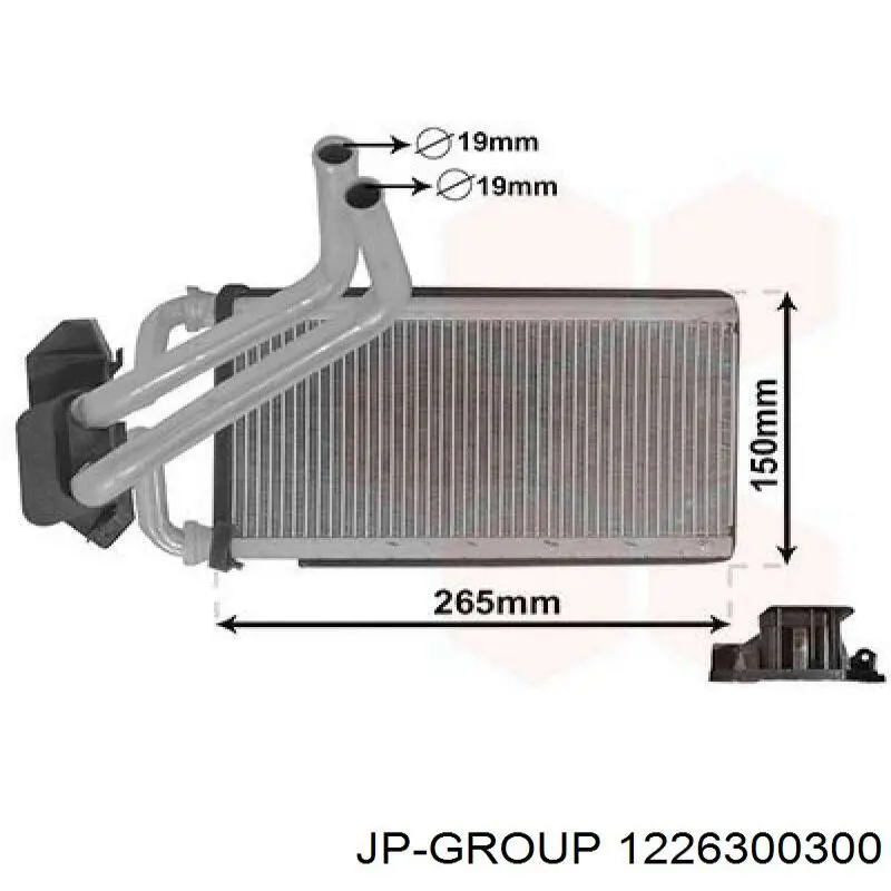 1226300300 JP Group radiador de calefacción