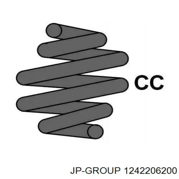 1242206200 JP Group muelle de suspensión eje delantero