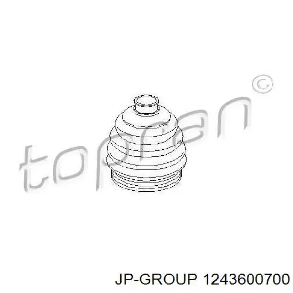 1243600700 JP Group fuelle, árbol de transmisión delantero exterior