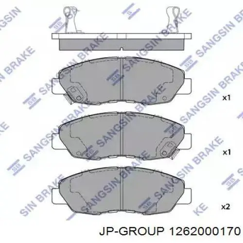 1262000170 JP Group Pinza de freno trasera izquierda
