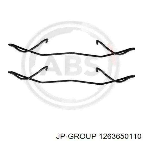 1263650110 JP Group Juego de resortes de sujeción de pastillas de freno delanteras