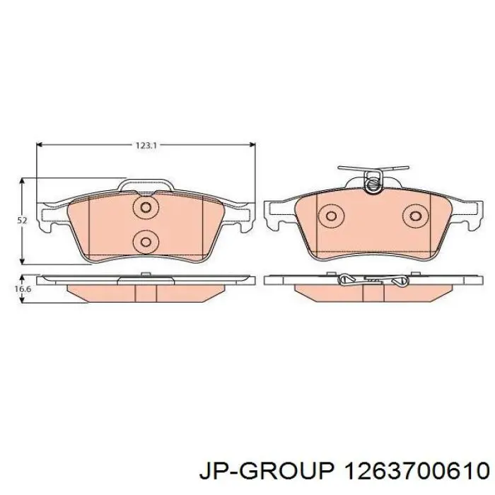 Comprar 1263700610 JP Group Pastillas de freno traseras