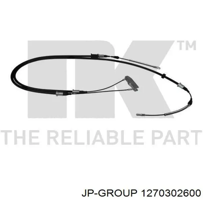 1270302600 JP Group cable de freno de mano trasero derecho/izquierdo