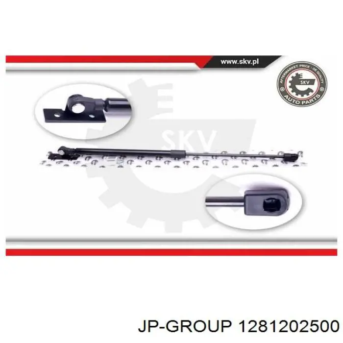 Muelle neumático, tapa delantera JP Group 1281202500 precio, desde 11,26 EUR