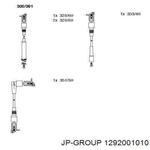 Juego de cables de bujias JP Group 1292001010 precio, desde 30,95 EUR
