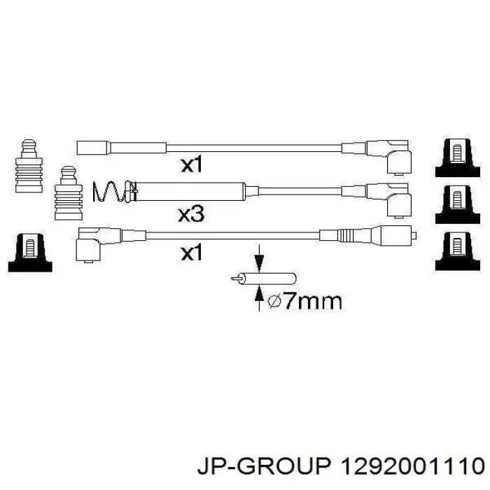 Juego de cables de bujias JP Group 1292001110 precio, desde 23,41 EUR
