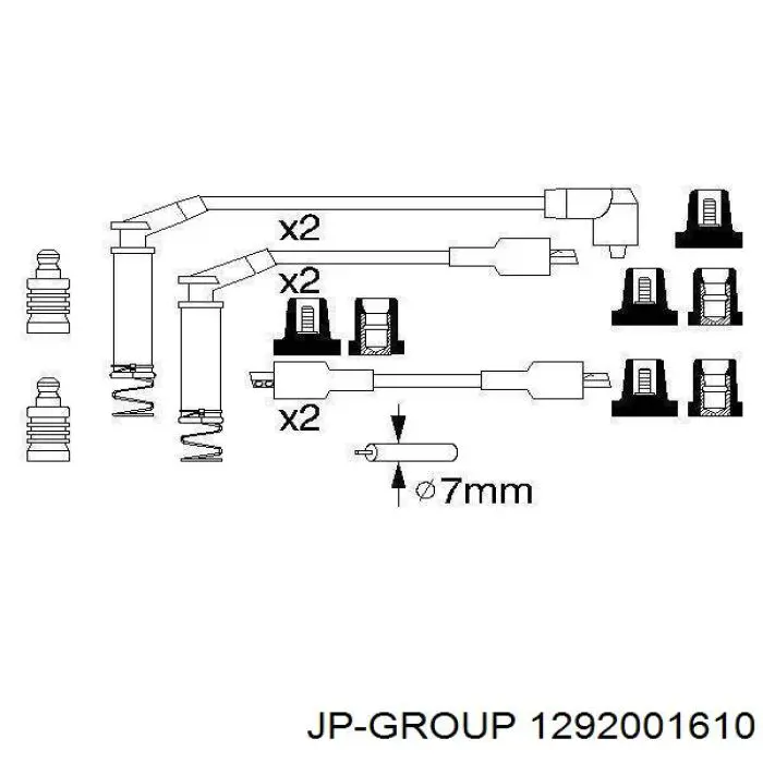 Juego de cables de bujias JP Group 1292001610 precio, desde 39,38 EUR