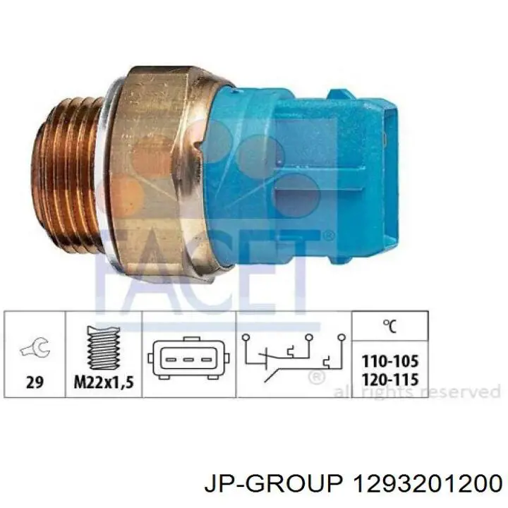 Sensor de temperatura  JP Group 1293201200 precio, desde 15,28 EUR