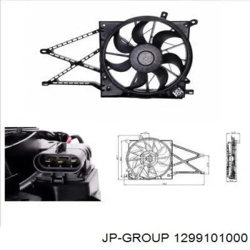 1299101000 JP Group ventilador del motor