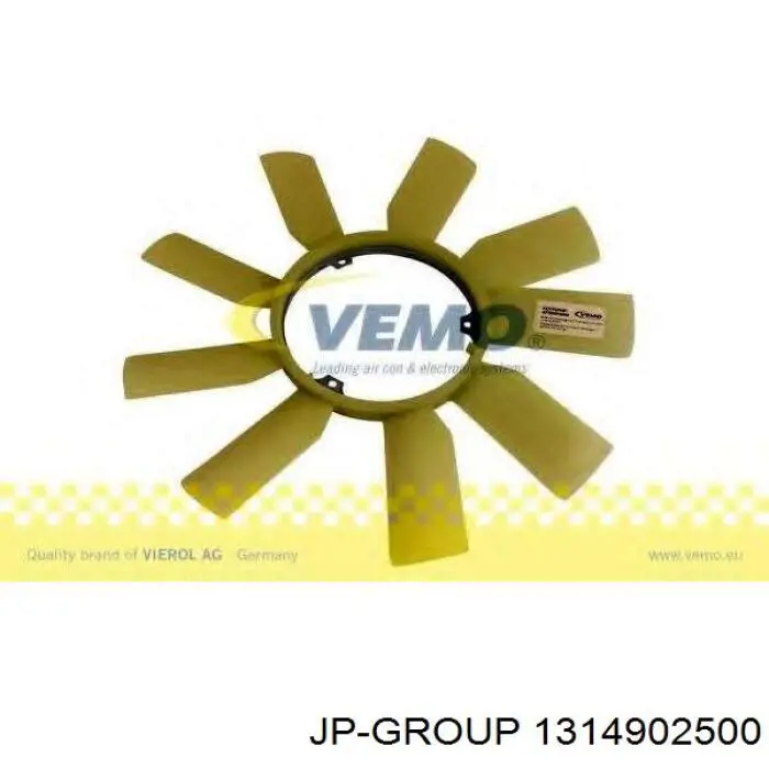 1314902500 JP Group rodete ventilador, refrigeración de motor