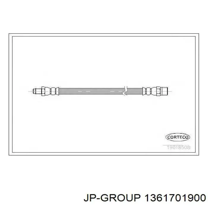 1361701900 JP Group latiguillo de freno trasero