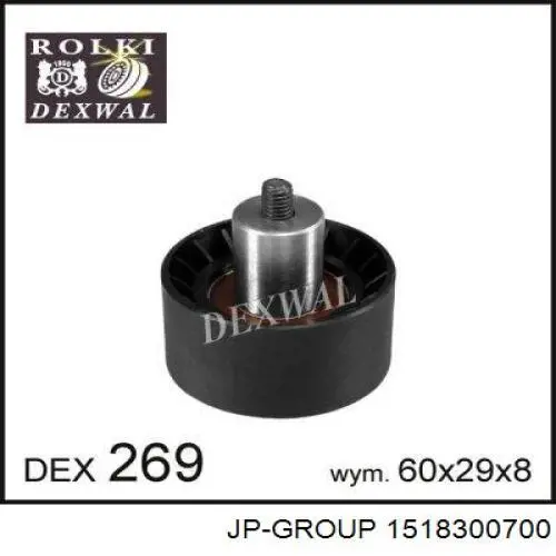 1518300700 JP Group Polea tensora intermedio de correa dentada