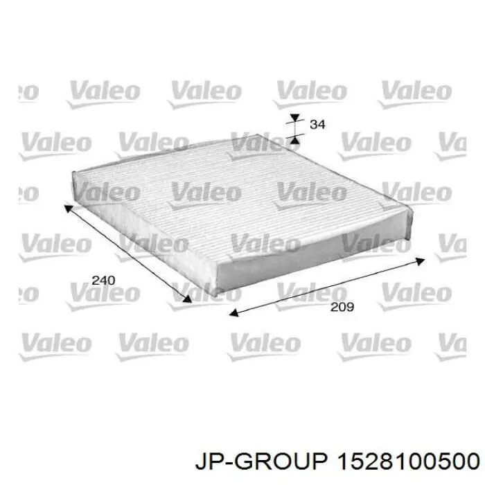 1528100500 JP Group filtro habitáculo