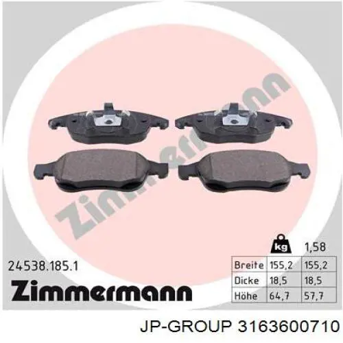 Pastillas de freno delanteras Citroen C4 UA