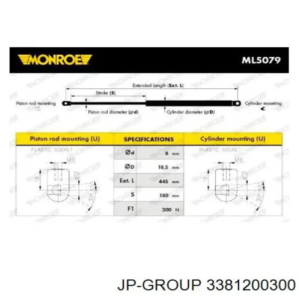 Amortiguador de maletero Open Parts GSR601600 precio, desde 13,67 EUR