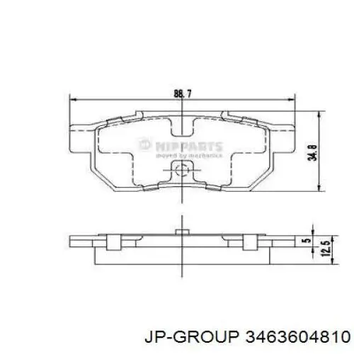 3463604810 JP Group pastillas de freno delanteras