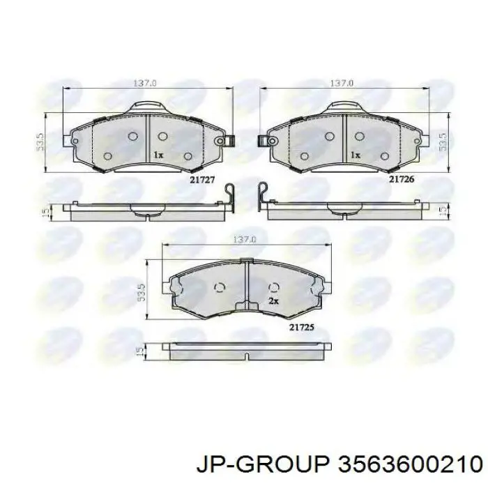 Pastillas freno delanteras JP Group 3563600210 precio, desde 23,41 EUR