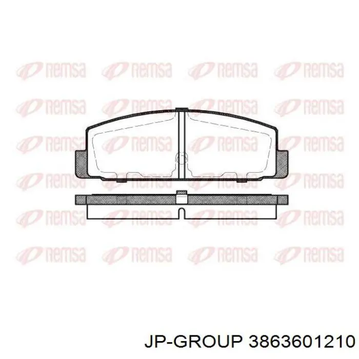 3863601210 JP Group pastillas de freno delanteras