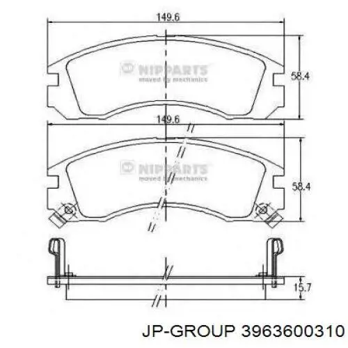 3963600310 JP Group pastillas de freno delanteras