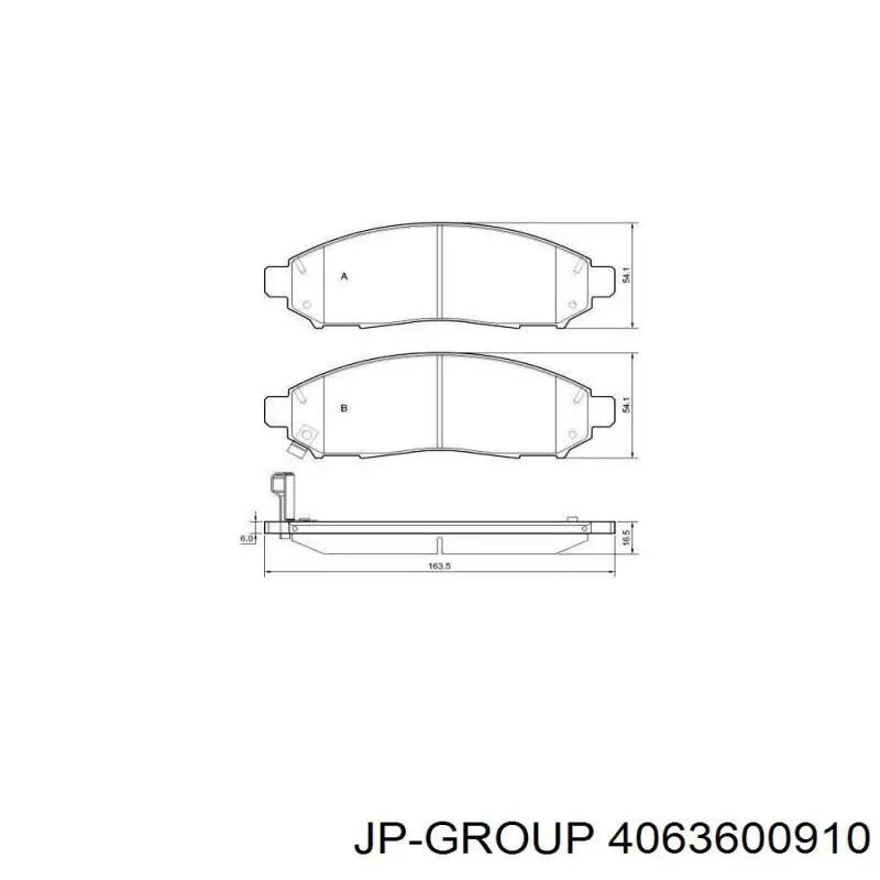 4063600910 JP Group pastillas de freno delanteras