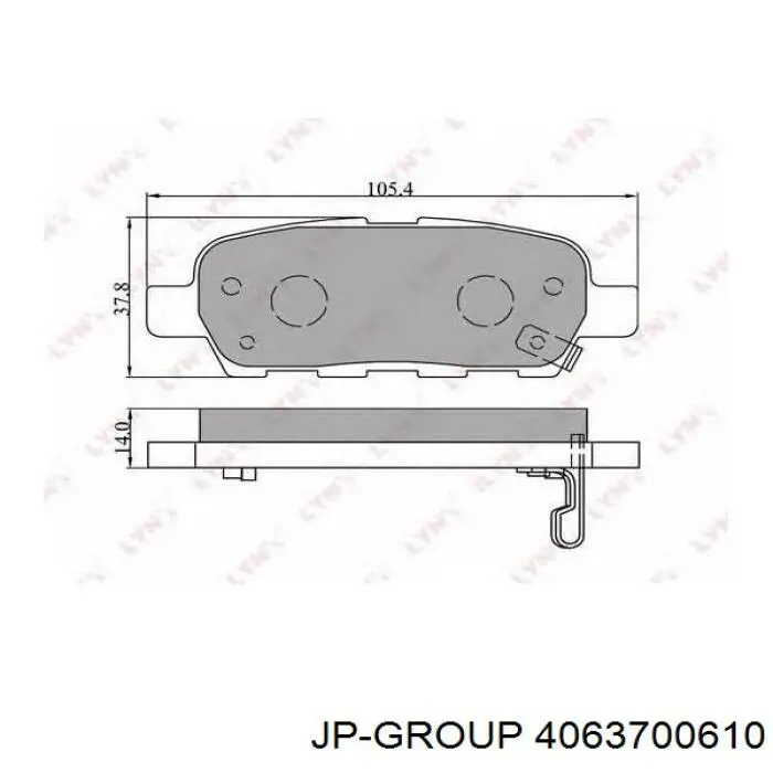 4063700610 JP Group Pastillas freno traseras