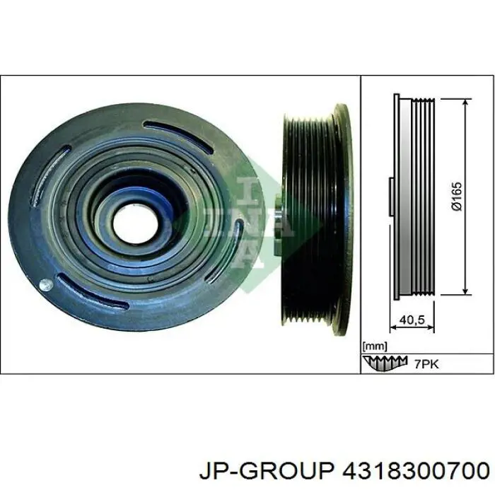 Polea del cigüeñal JP Group 4318300700 precio, desde 68,53 EUR