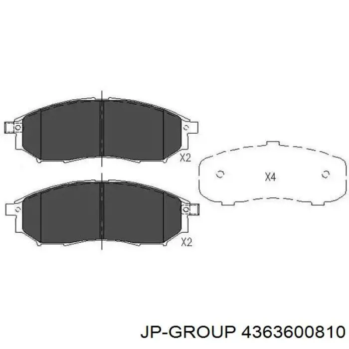Comprar 4363600810 JP Group Pastillas delanteras de freno