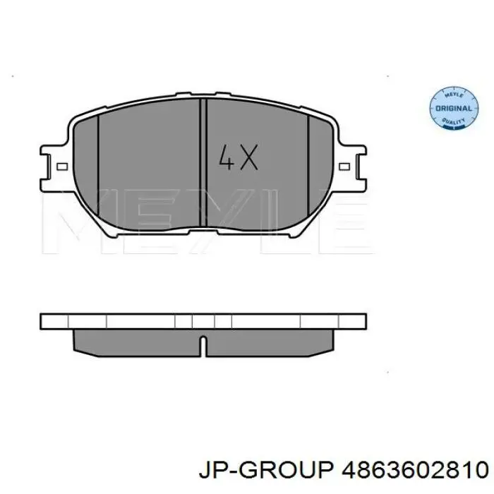 4863602810 JP Group pastillas de freno delanteras