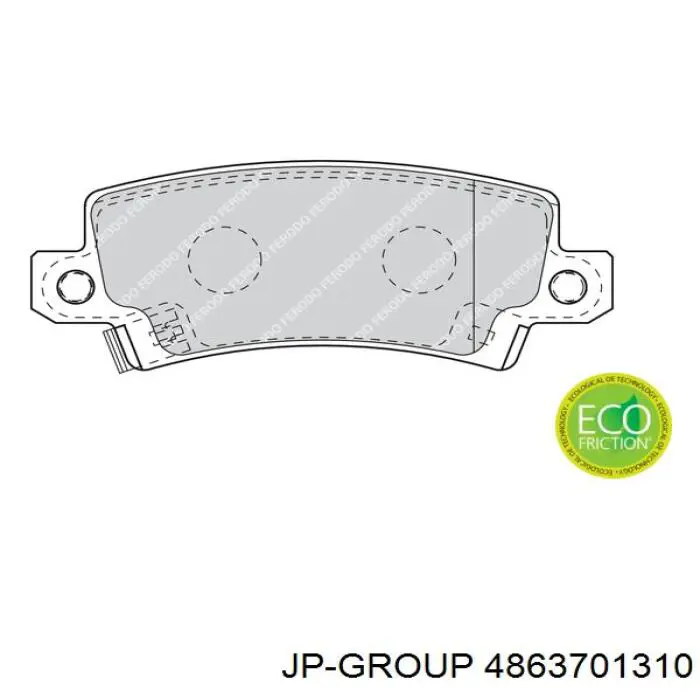 Pastillas de freno traseras JP GROUP 4863701310