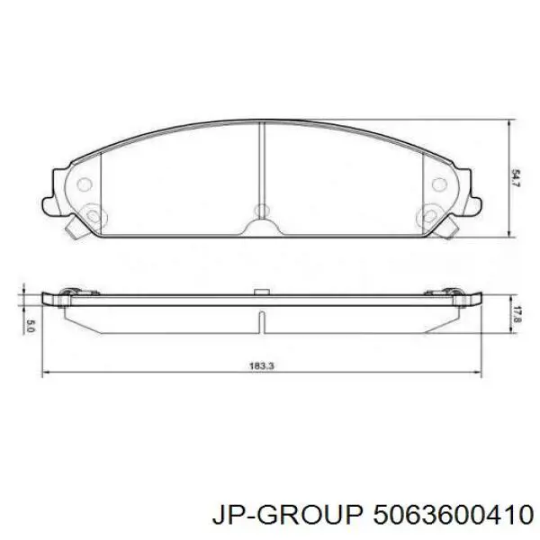 5063600410 JP Group pastillas de freno delanteras