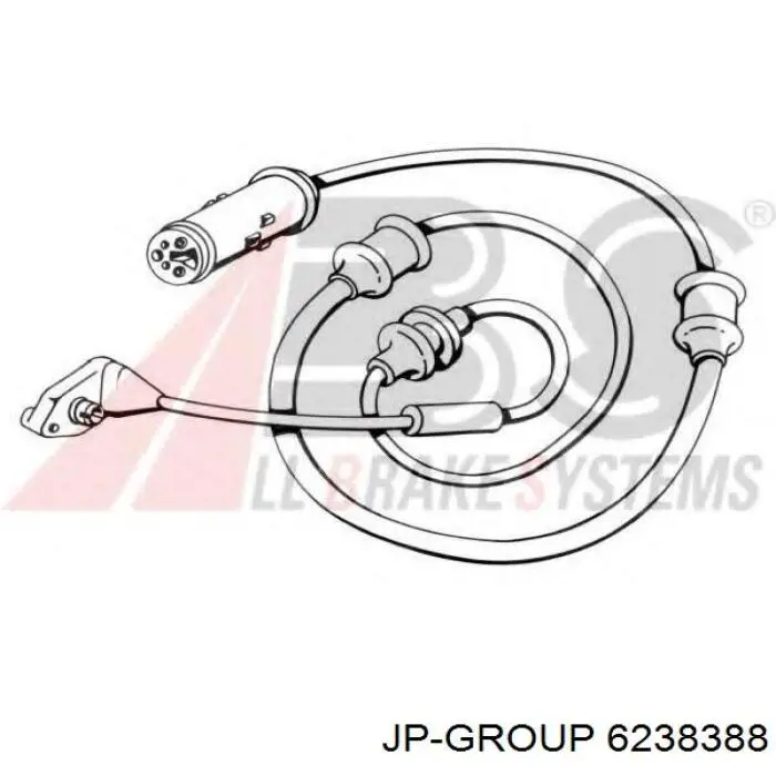 6238388 JP Group contacto de aviso, desgaste de los frenos