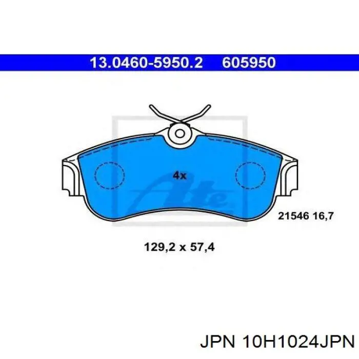 10H1024JPN JPN pastillas de freno delanteras