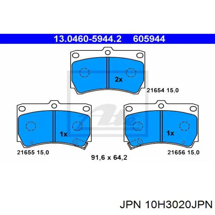 Pastillas de freno delanteras Mazda 323 BA
