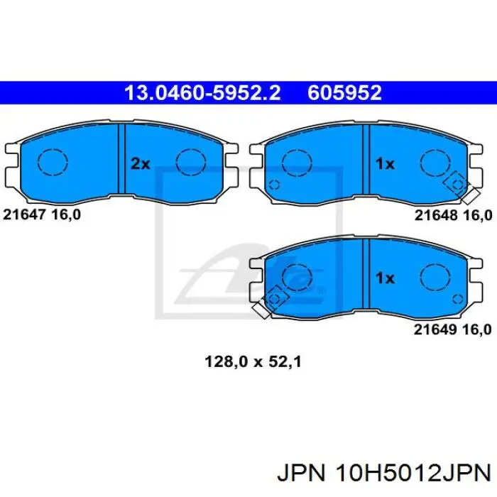 10H5012-JPN JPN pastillas de freno delanteras