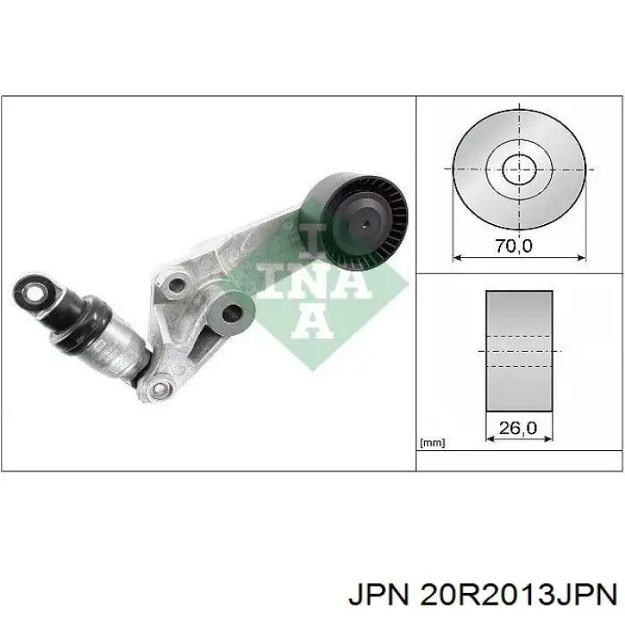 20R2013-JPN JPN tensor de correa, correa poli v